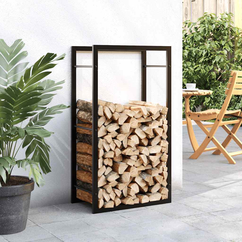 brændestativ 50x28x94 cm stål matsort
