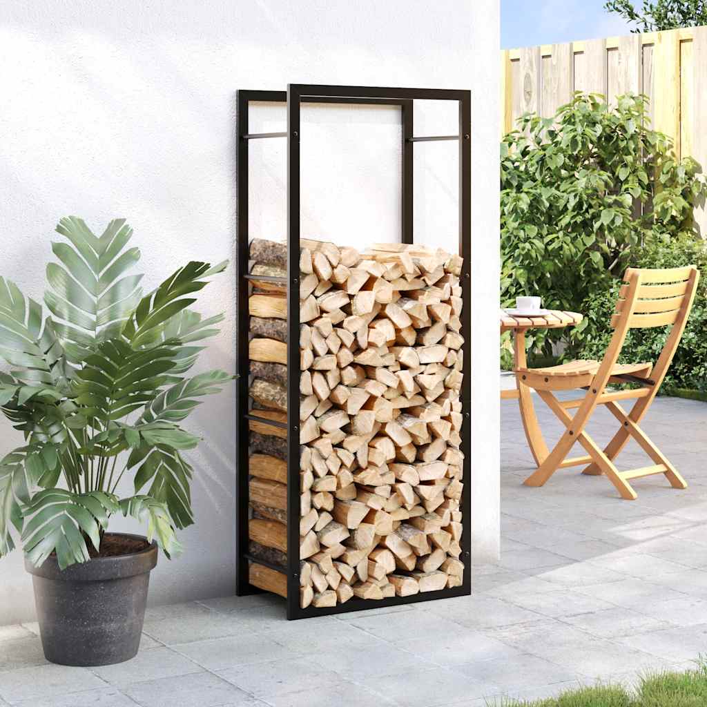 brændestativ 50x28x132 cm stål matsort