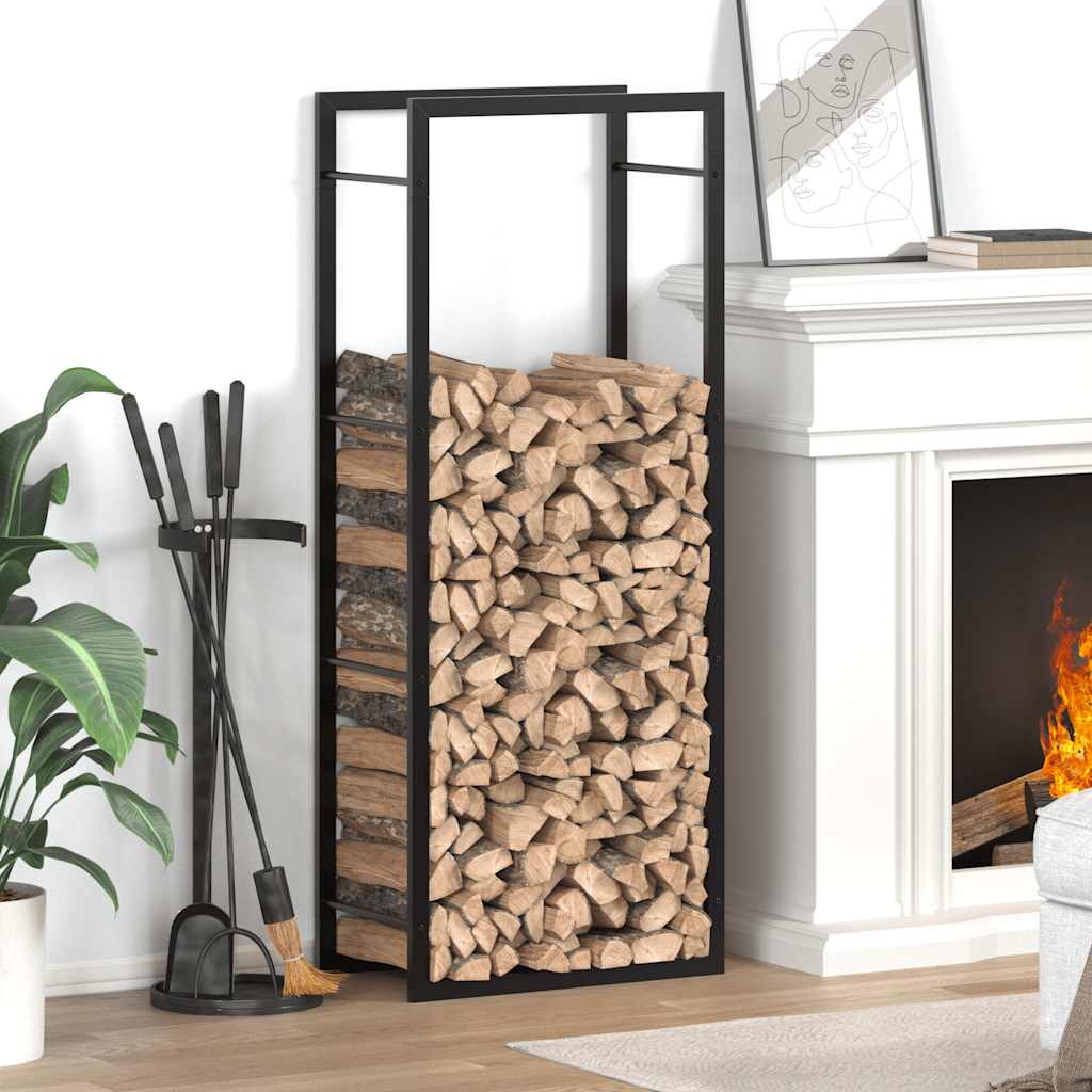 brændestativ 50x28x132 cm stål matsort