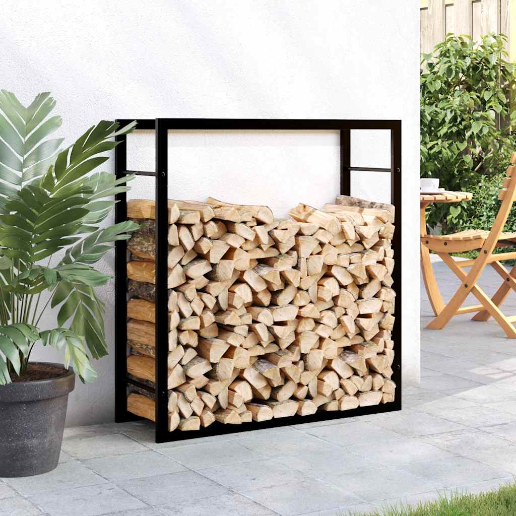brændestativ 80x28x86 cm stål matsort