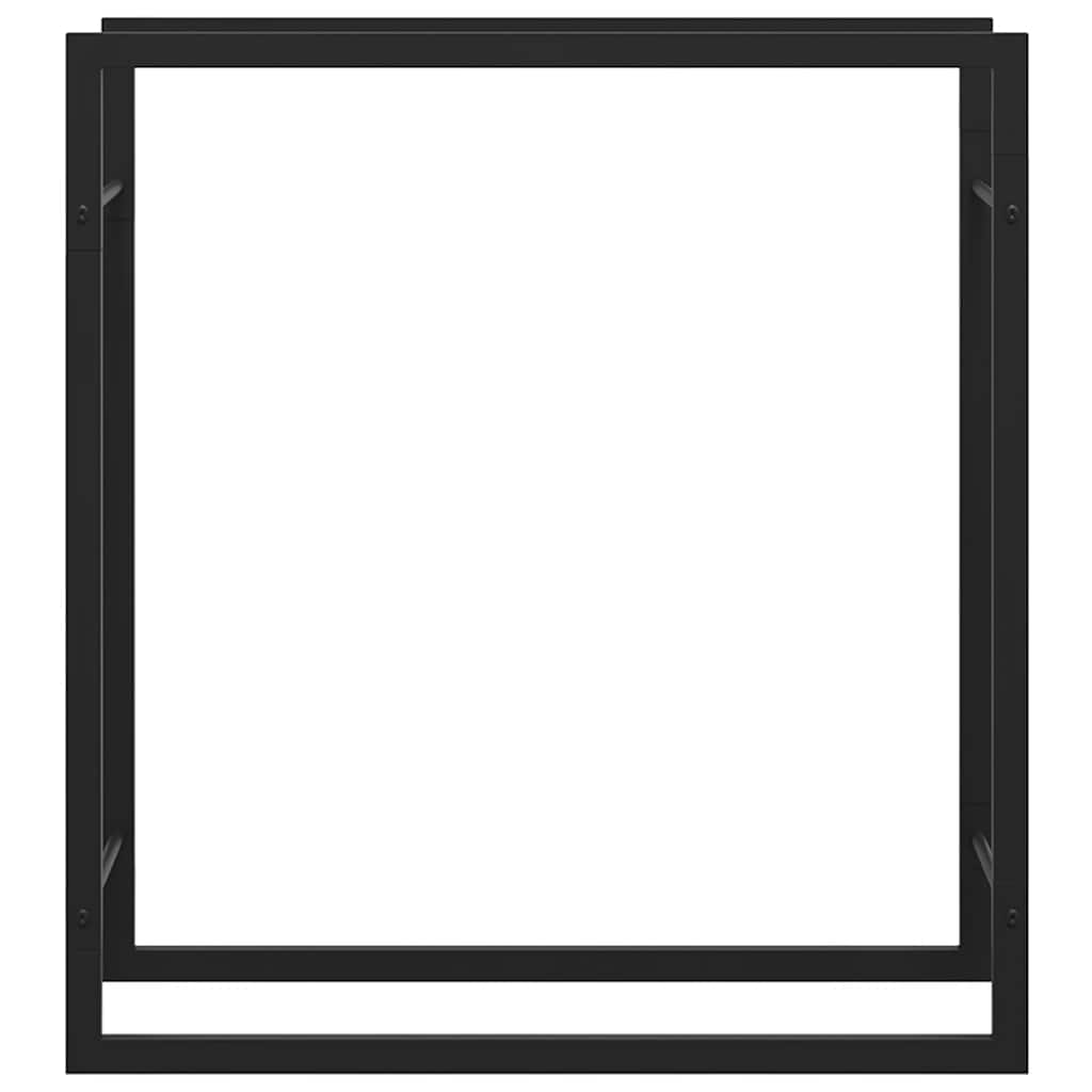 brændestativ 80x28x86 cm stål matsort