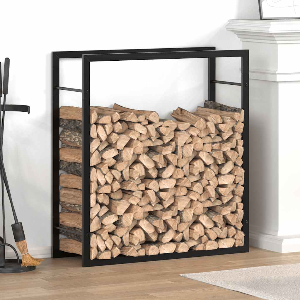 brændestativ 80x28x86 cm stål matsort