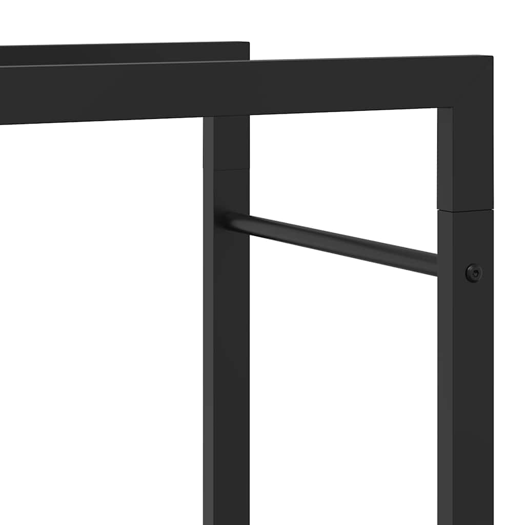 brænderist mat sort 80x28x154 cm stål