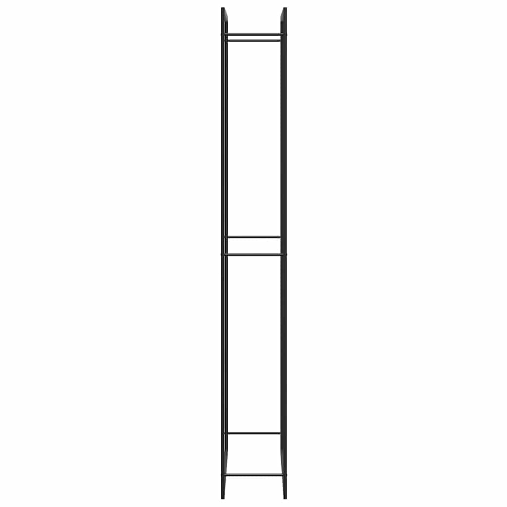 brændestativ 110x28x214 cm stål matsort