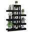 plantestativ 85x25x109,5 cm massivt fyrretræ sort