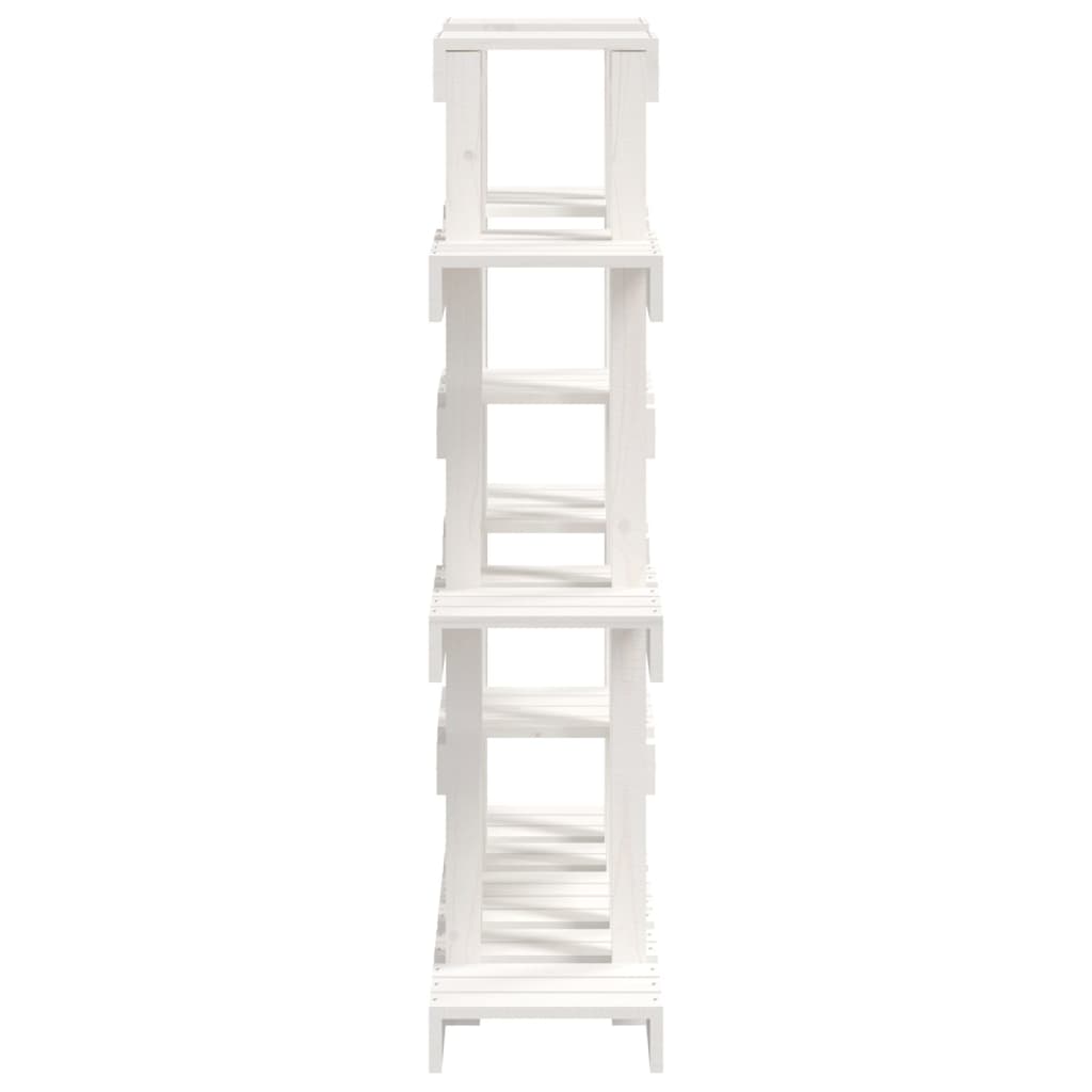 plantestativ 104,5x25x109,5 cm massivt fyrretræ hvid
