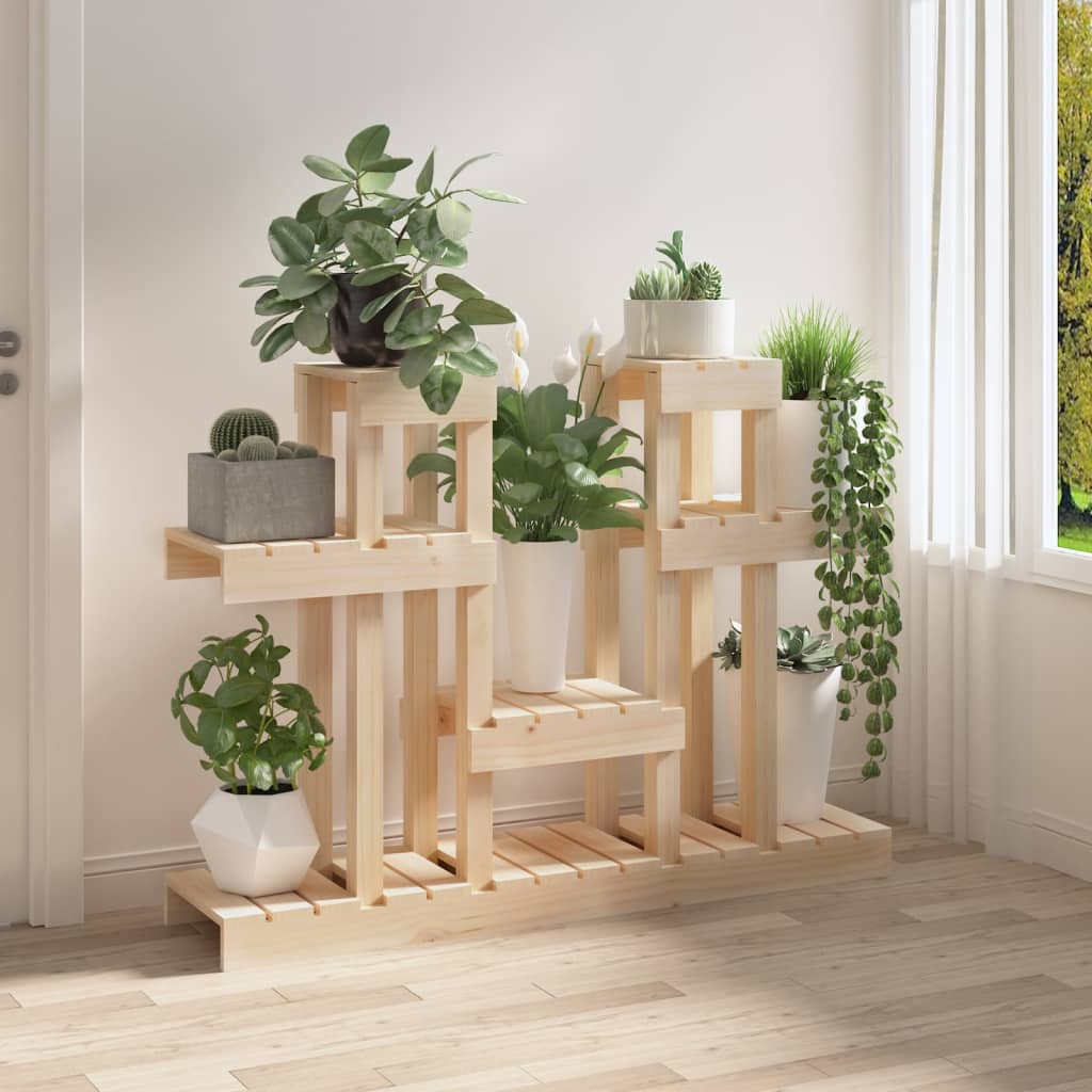 plantestativ 104,5x25x77,5 cm massivt fyrretræ