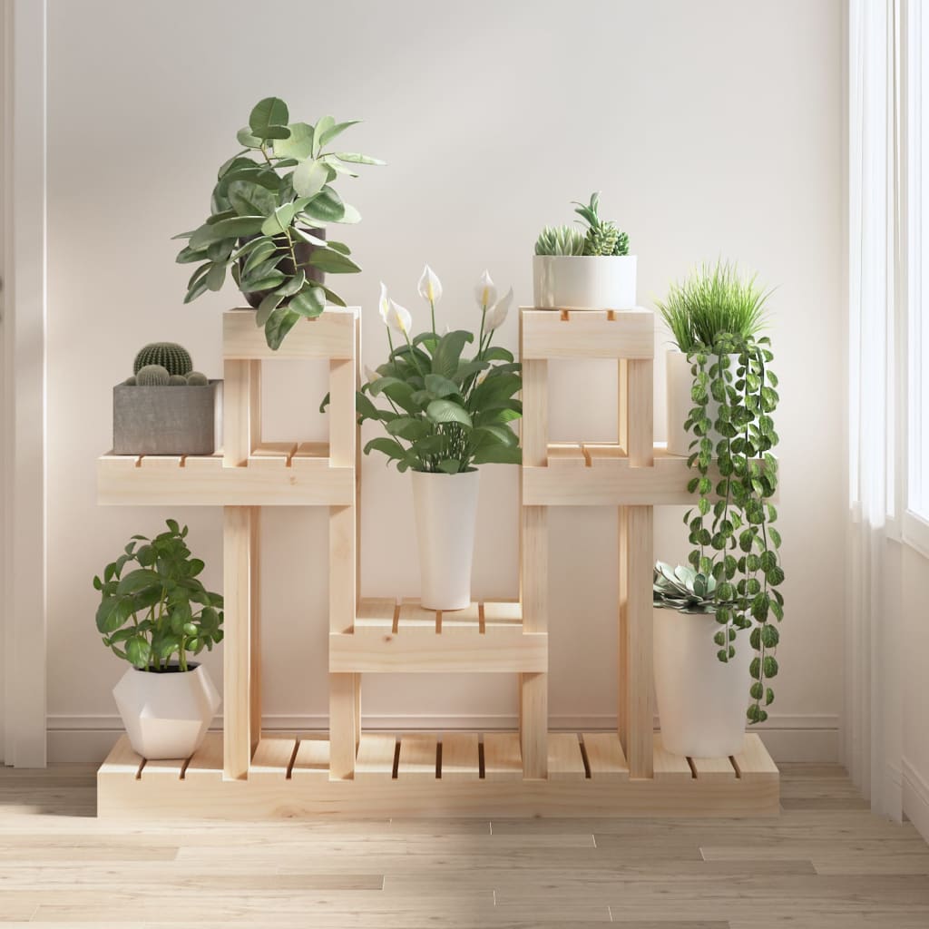 plantestativ 104,5x25x77,5 cm massivt fyrretræ