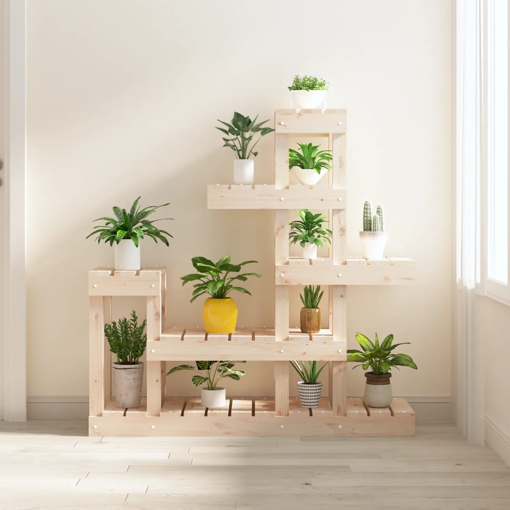 plantestativ 92x25x97 cm massivt fyrretræ