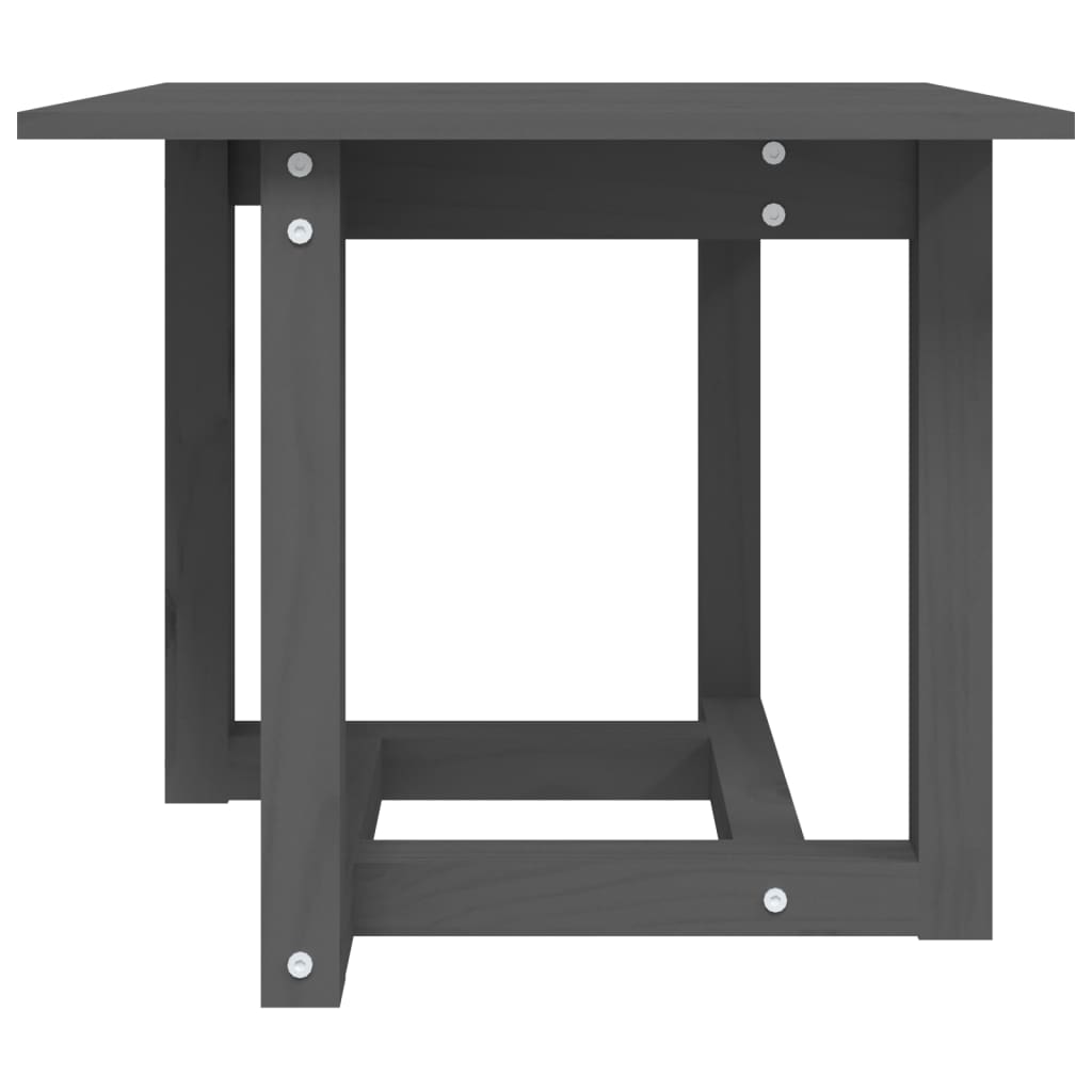 sofabord 50x50x45 cm massivt fyrretræ grå