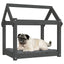 hundeseng 71x55x70 cm massivt fyrretræ grå