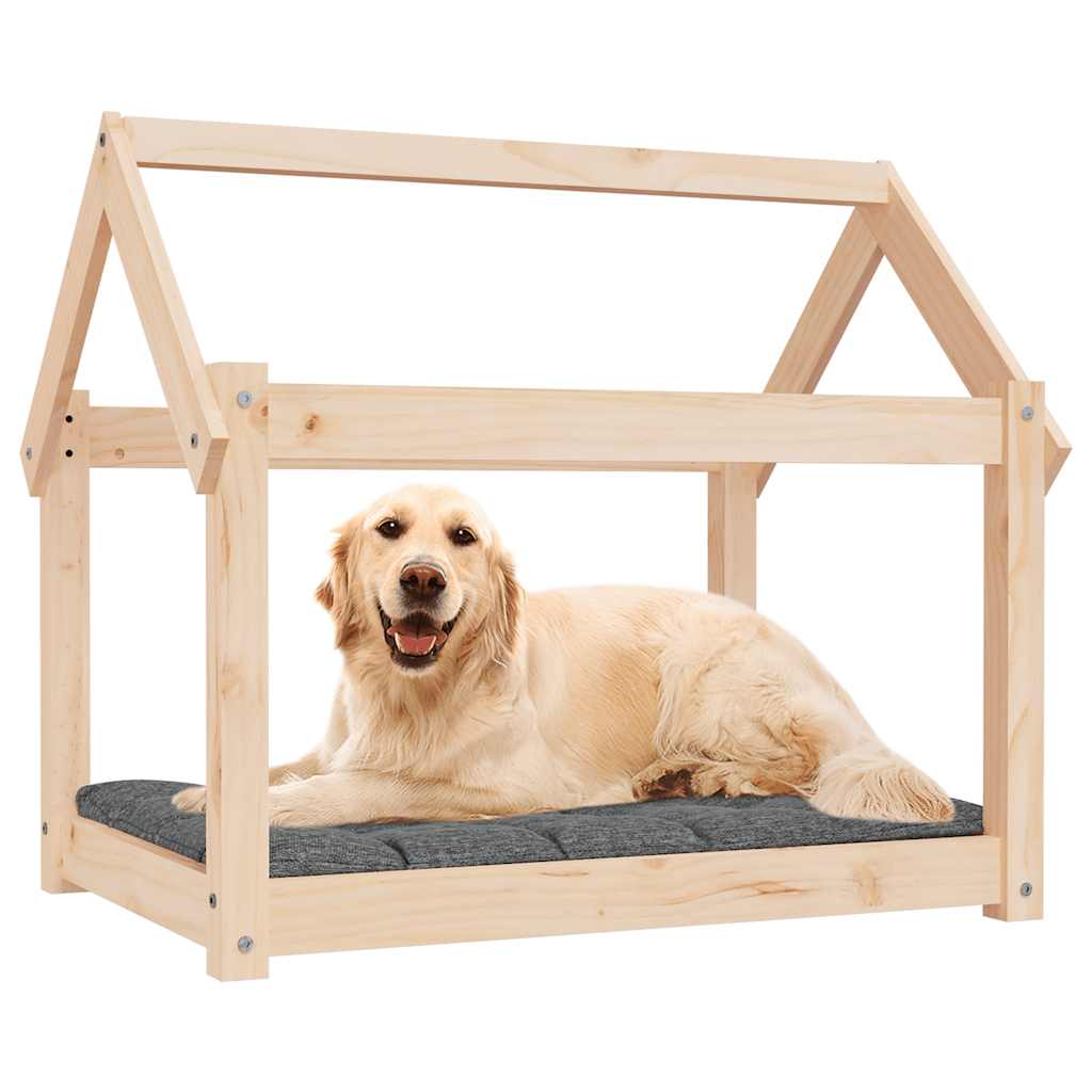 hundeseng 81x60x70 cm massivt fyrretræ
