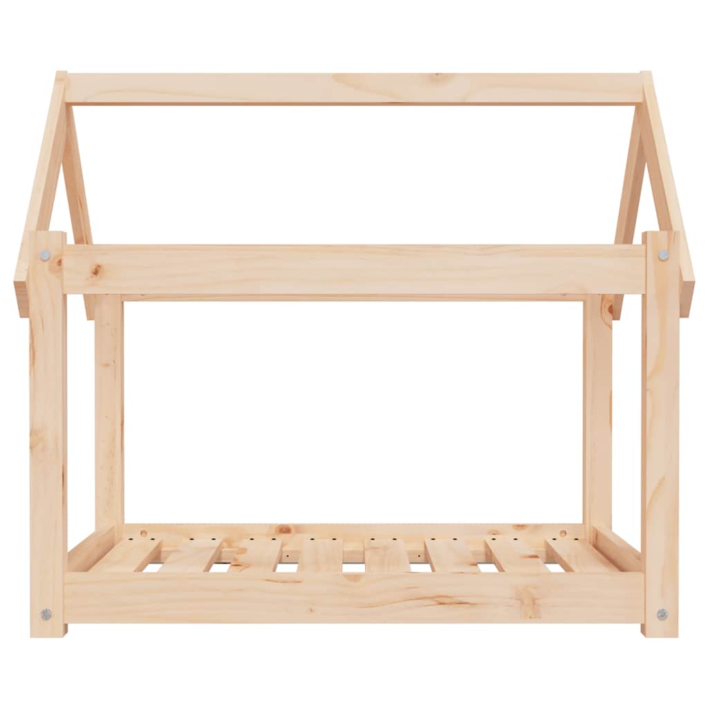 hundeseng 81x60x70 cm massivt fyrretræ