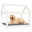 hundeseng 81x60x70 cm massivt fyrretræ hvid