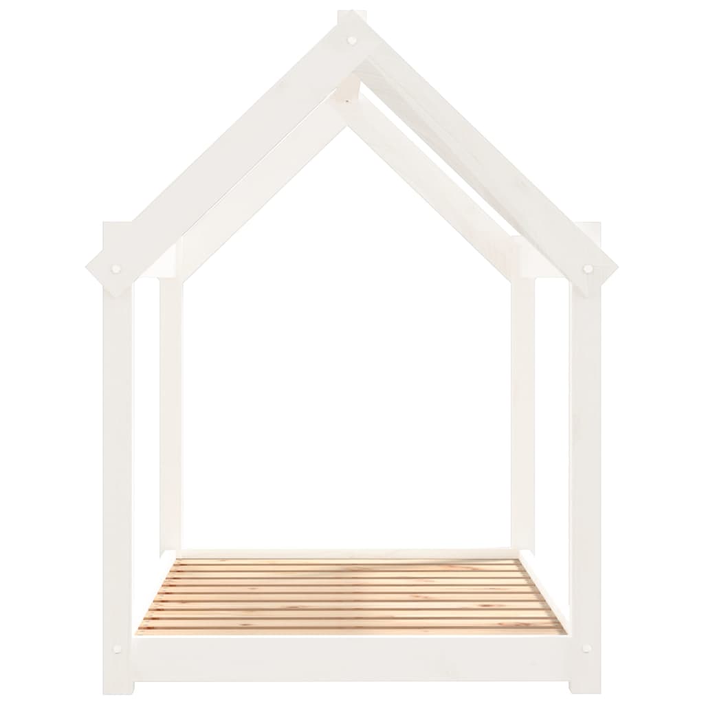 hundeseng 101x70x90 cm massivt fyrretræ hvid