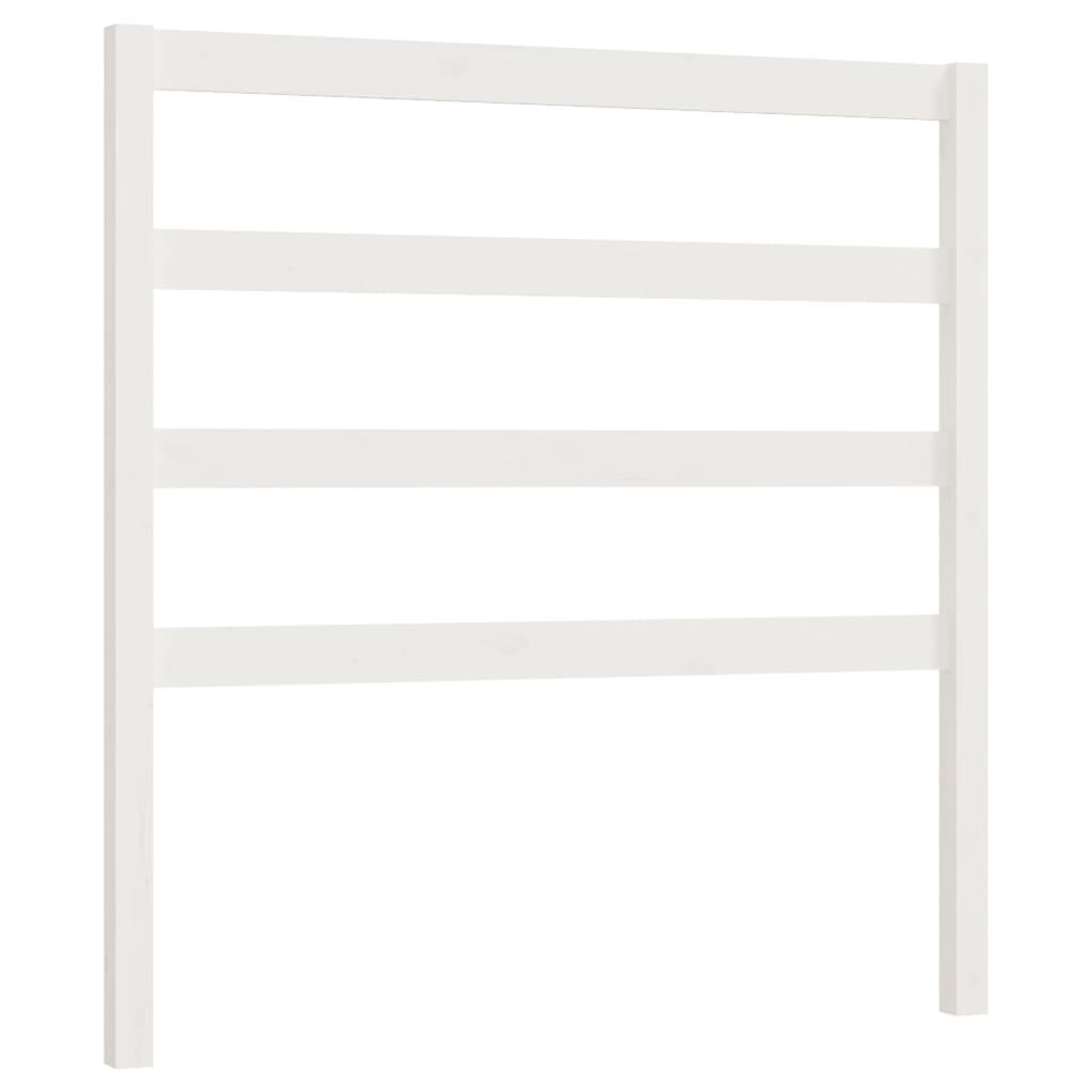 sengegavl 95x4x100 cm massivt fyrretræ hvid