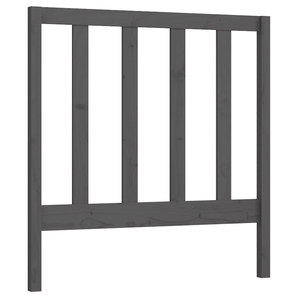 sengegavl 95x4x100 cm massivt fyrretræ grå
