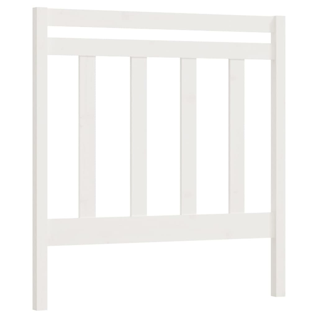 sengegavl 95x4x100 cm massivt fyrretræ hvid