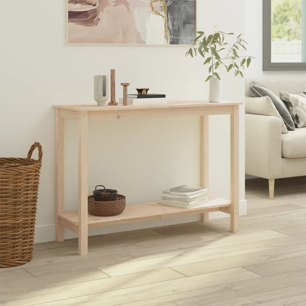 konsolbord 110x40x80 cm massivt fyrretræ