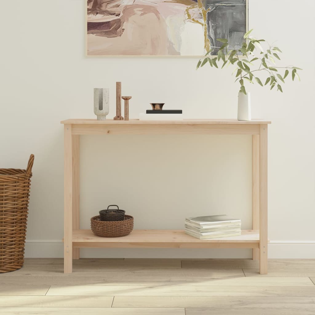 konsolbord 110x40x80 cm massivt fyrretræ