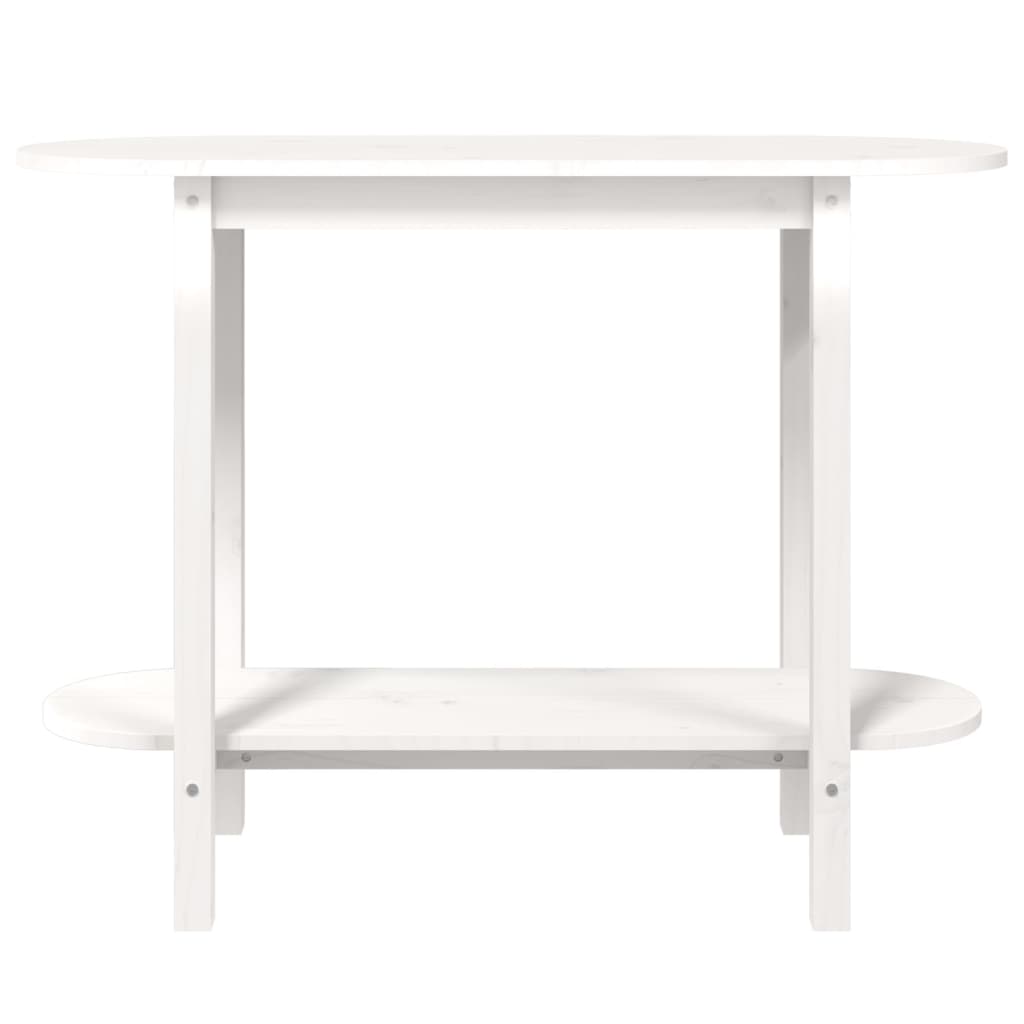 konsolbord 110x40x80 cm massivt fyrretræ hvid
