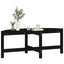sofabord 118x63x45 cm massivt fyrretræ sort