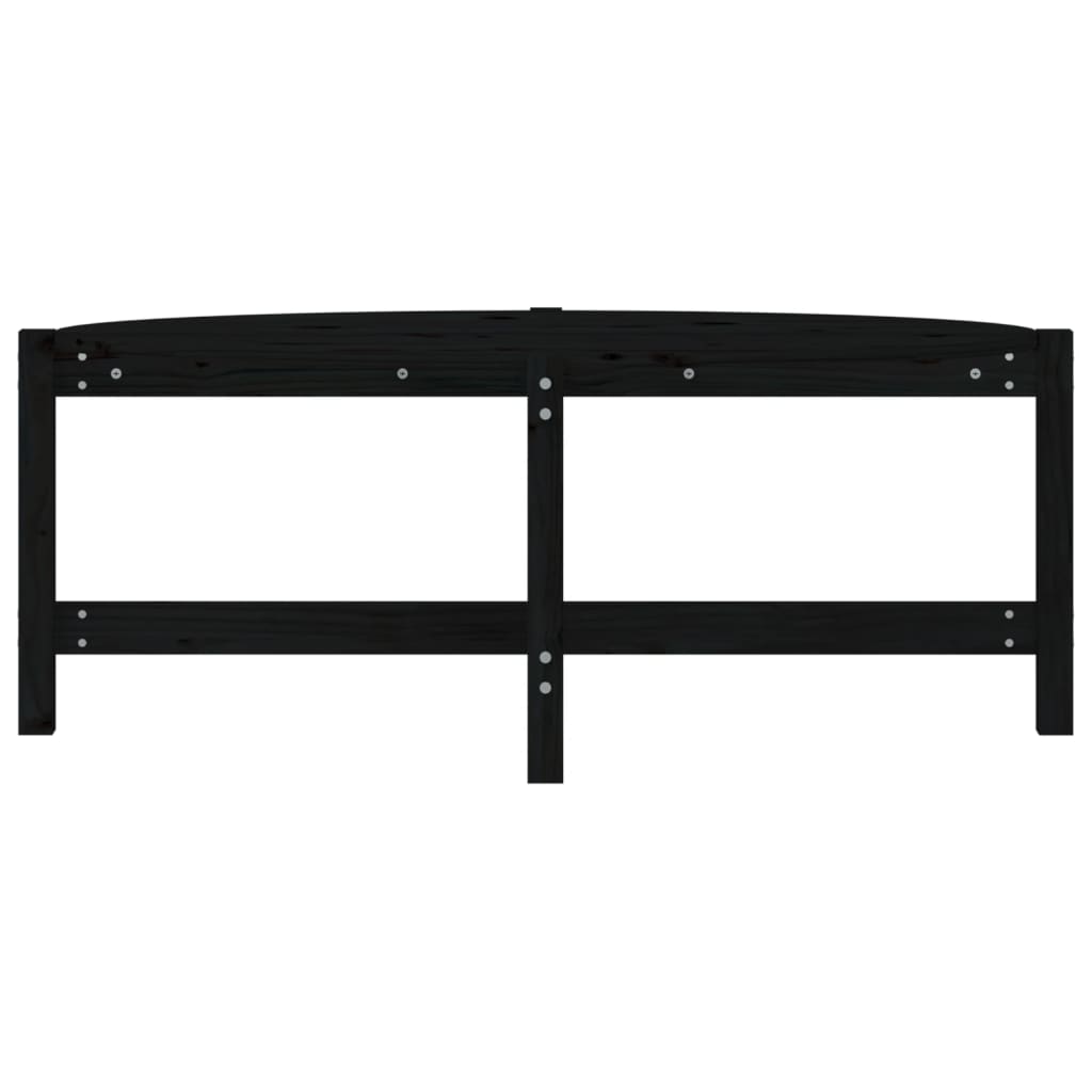 sofabord 118x63x45 cm massivt fyrretræ sort