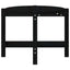 sofabord 118x63x45 cm massivt fyrretræ sort