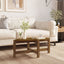 sofabord 87x48x35 cm massivt fyrretræ gyldenbrun