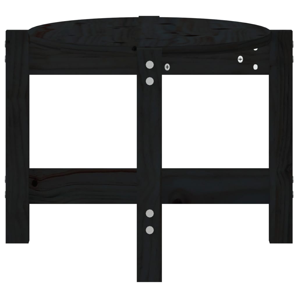 sofabord 87x48x35 cm massivt fyrretræ sort