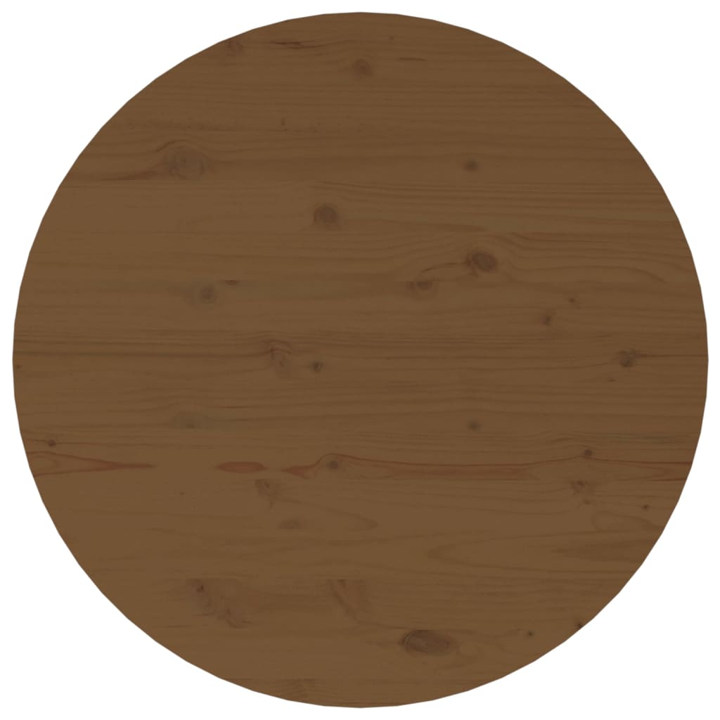 sofabord Ø 55x45 cm massivt fyrretræ gyldenbrun