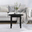 sofabord Ø 55x45 cm massivt fyrretræ sort