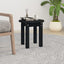 sofabord Ø 35x35 cm massivt fyrretræ sort