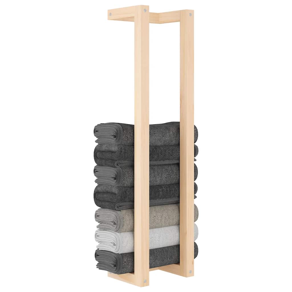 håndklædeholder 23x18x90 cm massivt fyrretræ