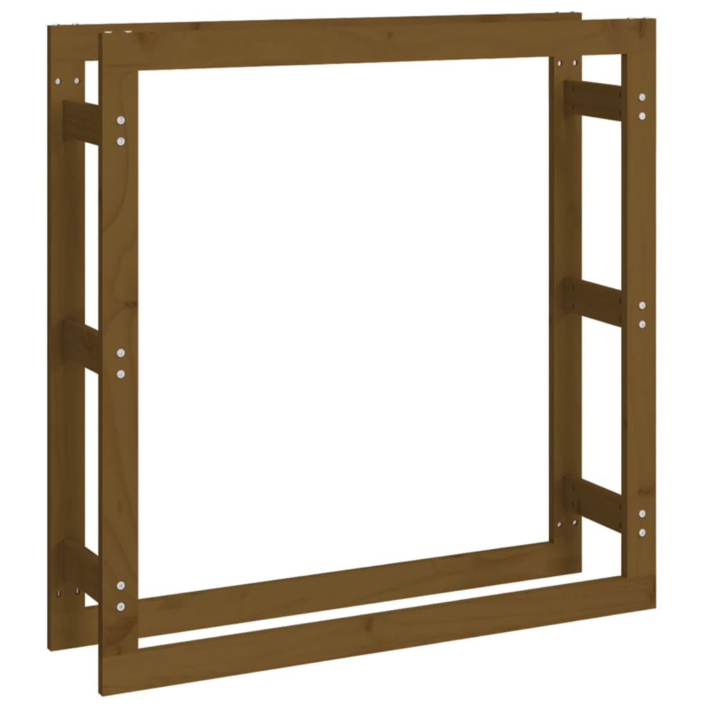 brændestativ 100x25x100 cm massivt fyrretræ gyldenbrun
