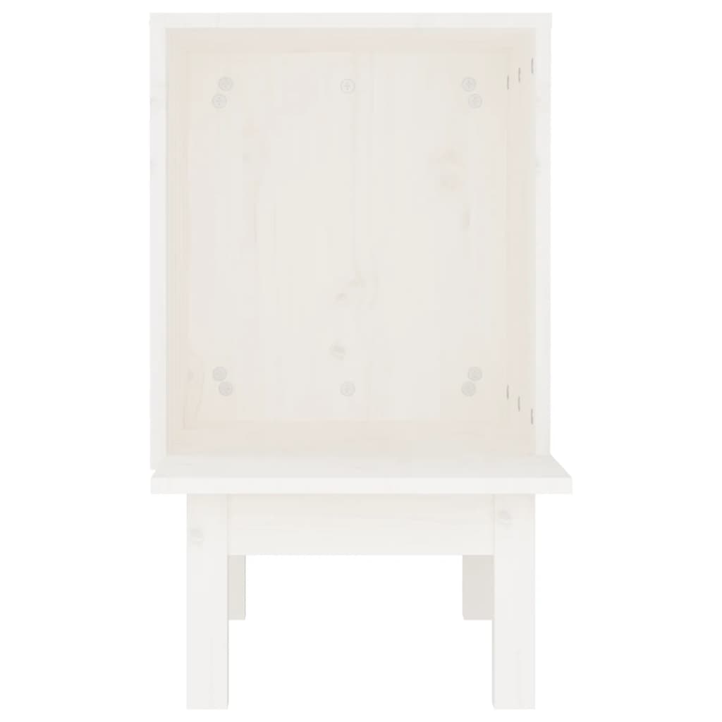 kattehus 60x36x60 cm massivt fyrretræ hvid