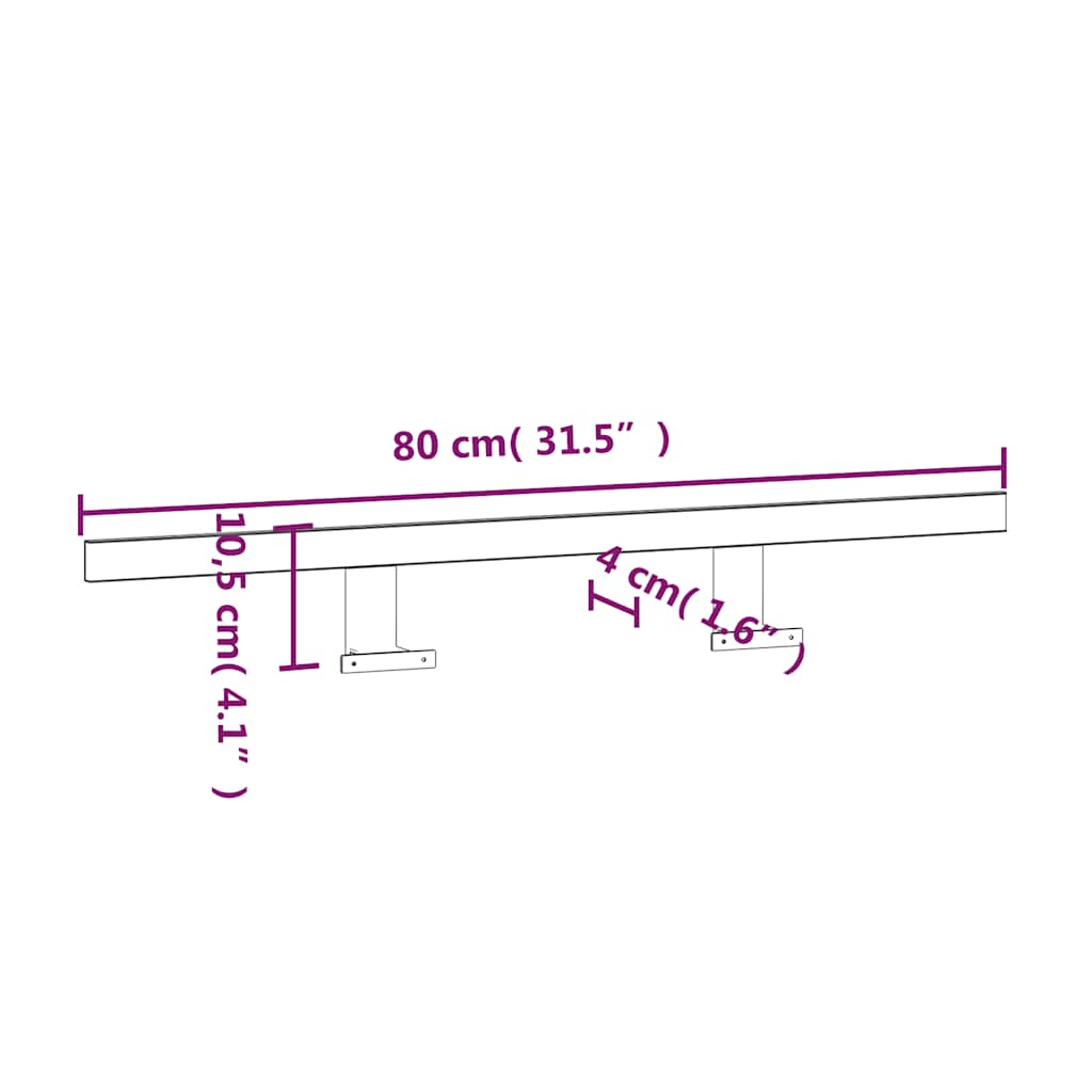 LED-spejllampe 80 cm 13 W 3000K varm hvidt lys
