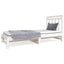 daybed med udtræk 2x(90x190) cm massivt fyrretræ hvid
