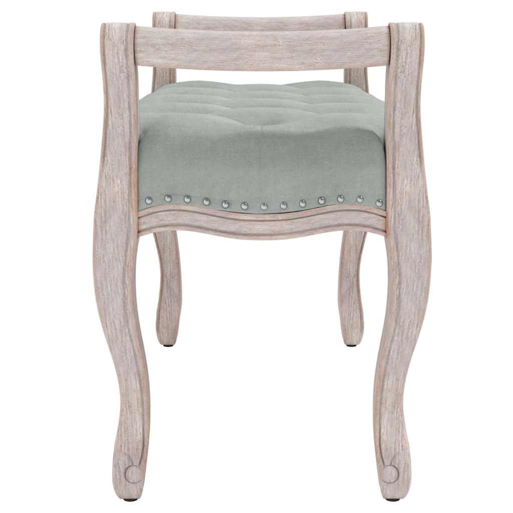 bænk 110x45x60 cm velour lysegrå