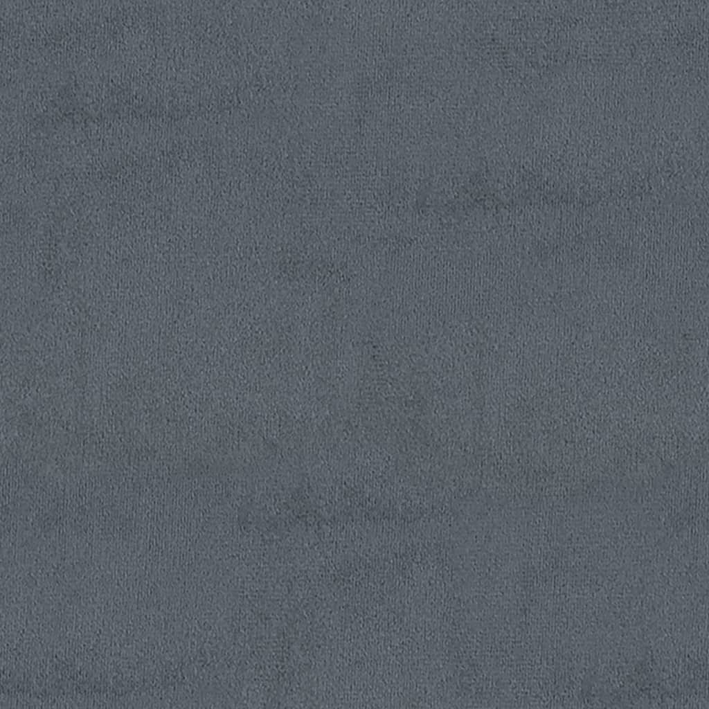 opbevaringsskammel 45x45x49 cm velour mørkegrå