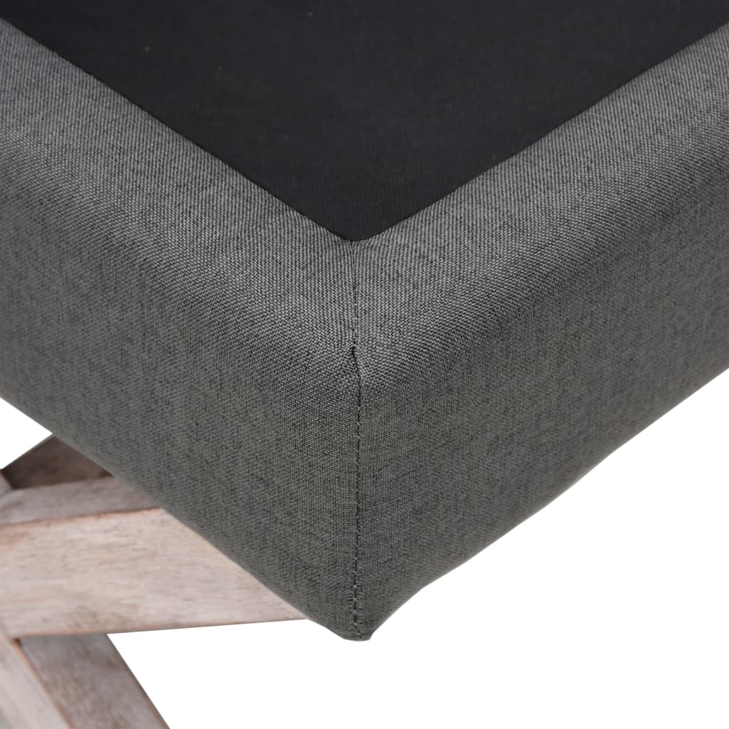 opbevaringsskammel 110x45x49 cm stof mørkegrå