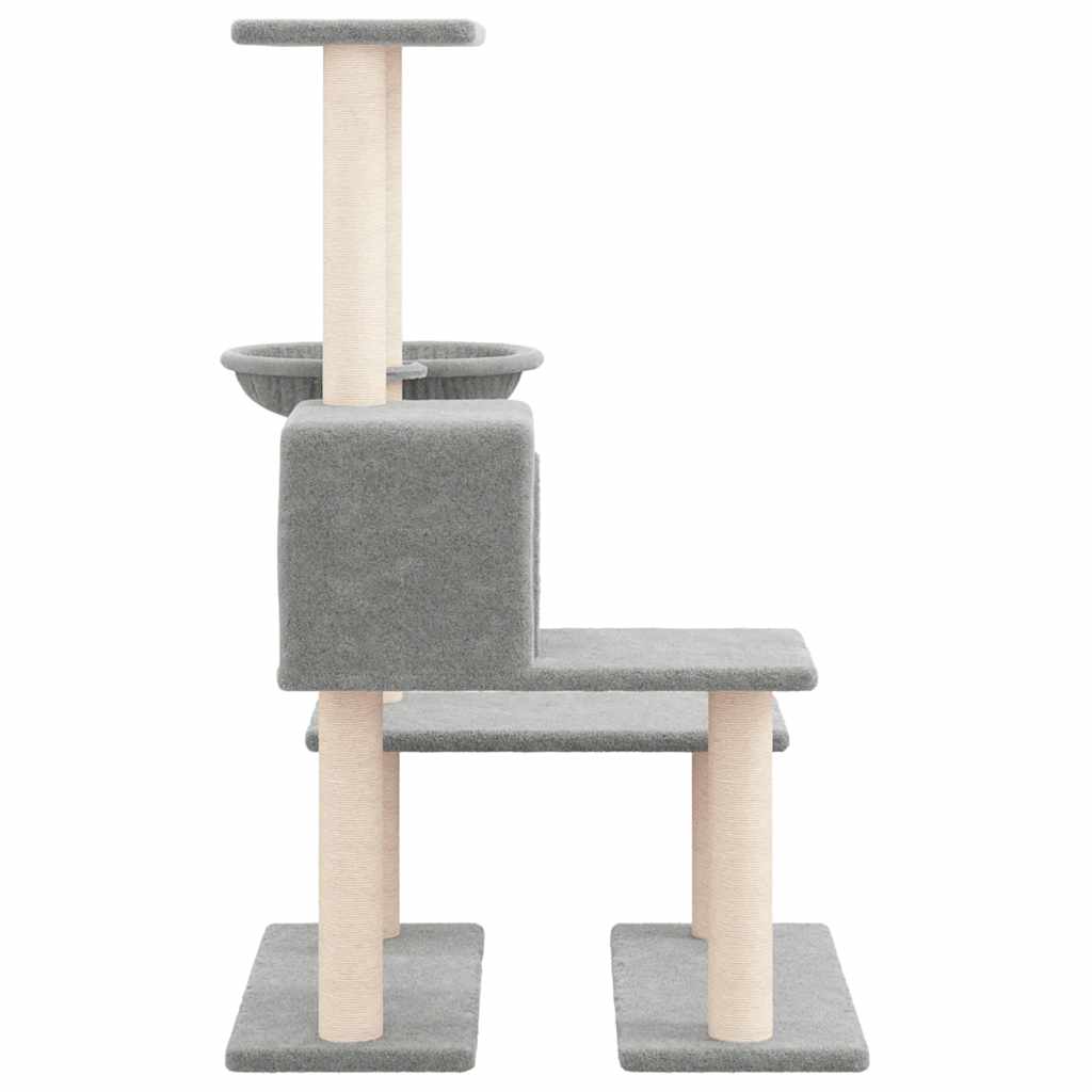 kradsetræ med sisalstolper 94,5 cm lysegrå