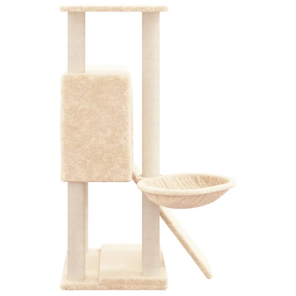 kradsetræ med sisalkradsestolper 96 cm cremefarvet