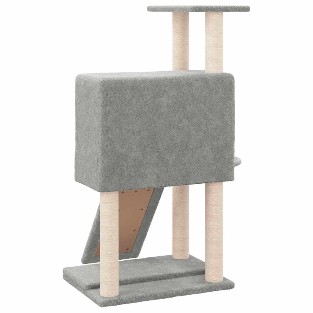kradsetræ med sisalstolper 96 cm lysegrå