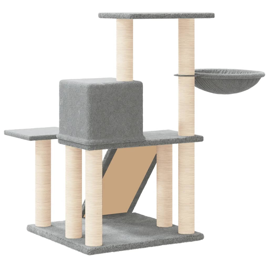 kradsetræ med sisalstolper 82 cm lysegrå