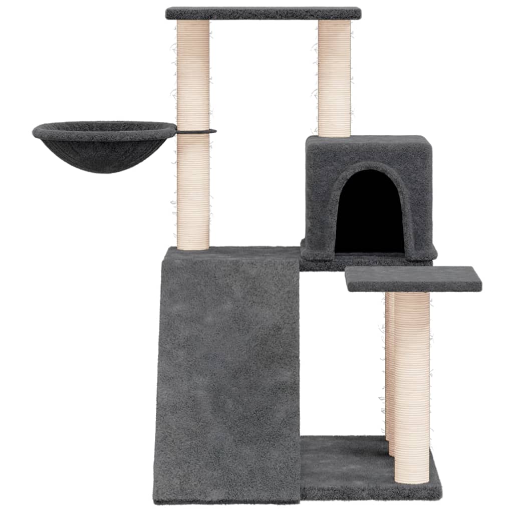 kradsetræ med sisalstolper 82 cm mørkegrå