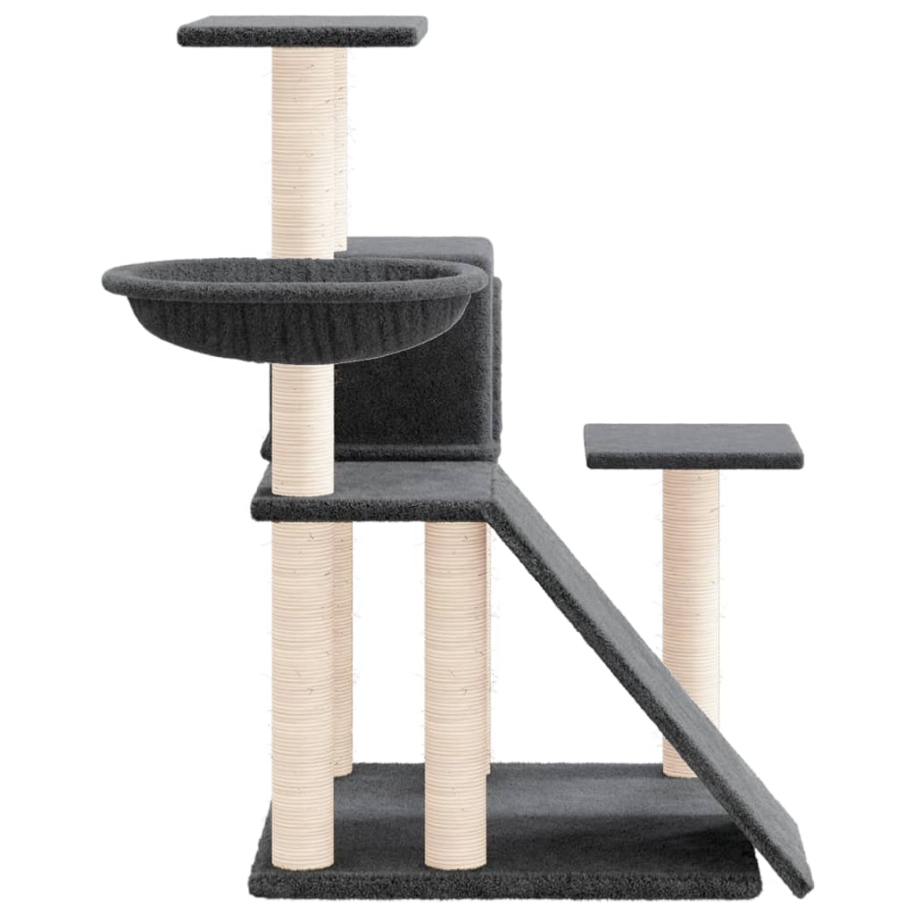 kradsetræ med sisalstolper 82 cm mørkegrå