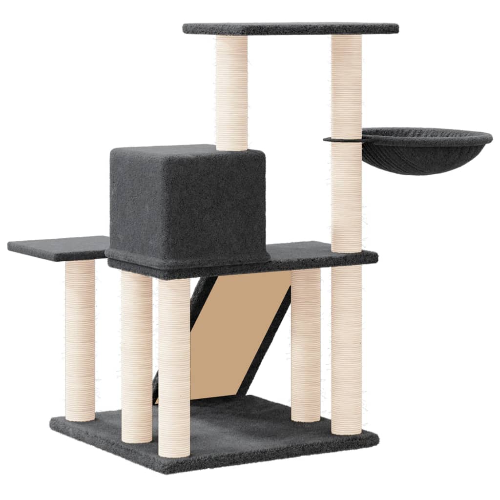 kradsetræ med sisalstolper 82 cm mørkegrå