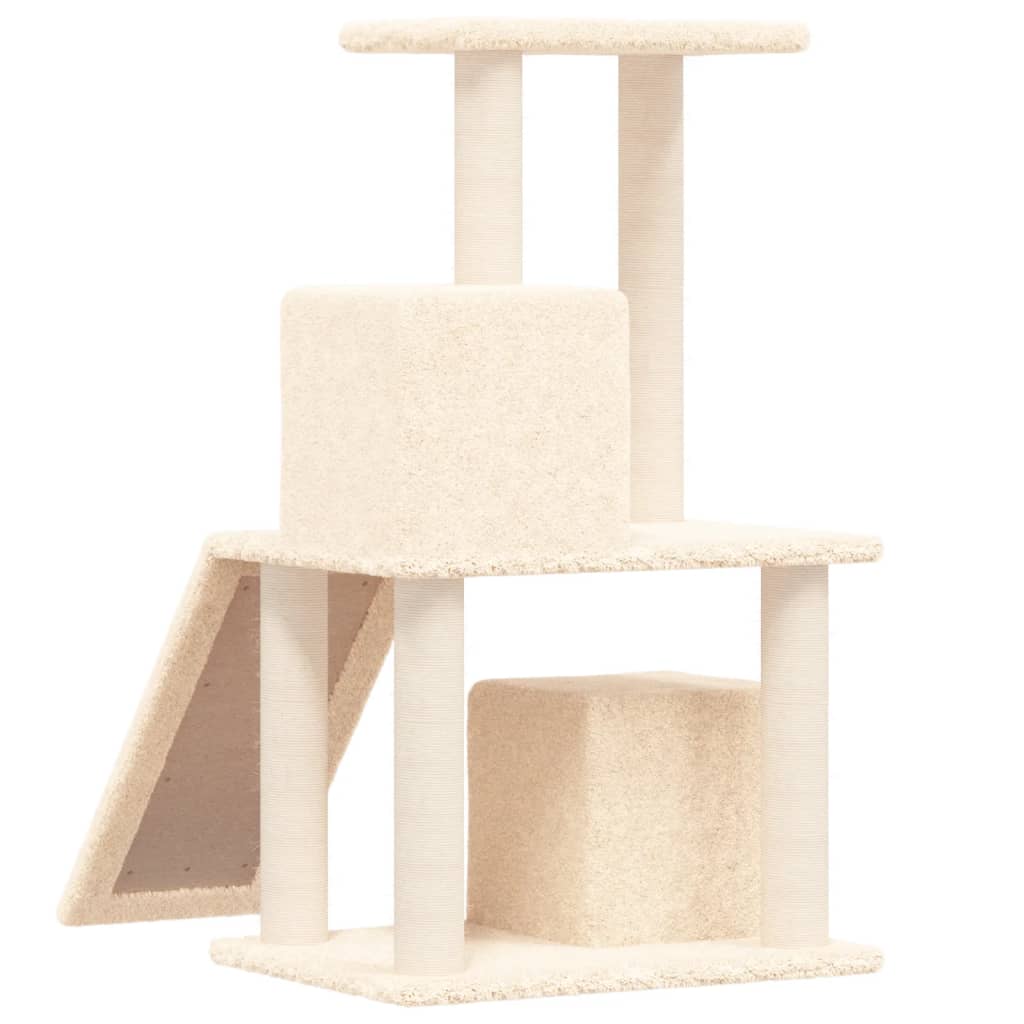 kradsetræ med sisalkradsestolper 82 cm cremefarvet
