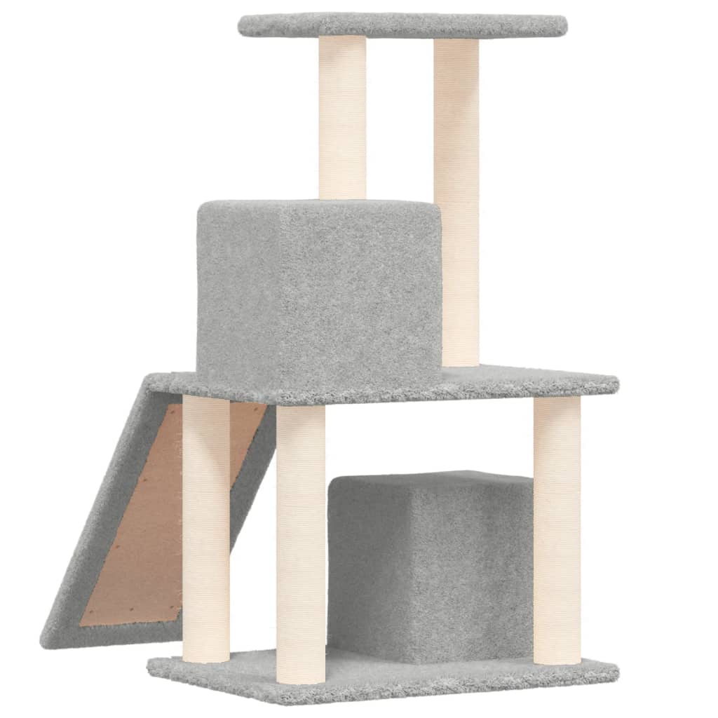 kradsetræ med sisalstolper 82 cm lysegrå